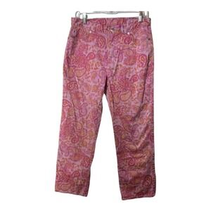 Lauren Ralph Lauren Pink paisley pants sz 8